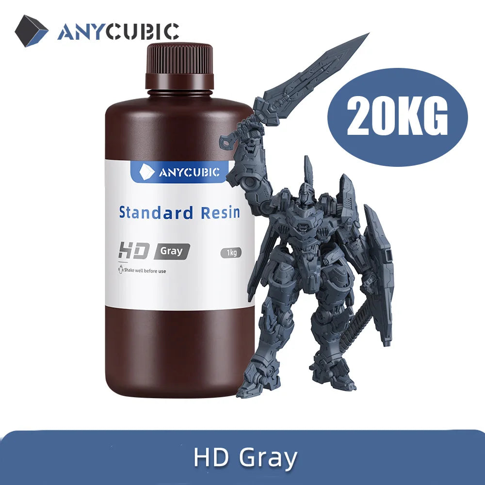 ANYCUBIC 1kg/10kg Liquid Photopolymer Standard Resin 405nm UV Resin For 3D Printer LCD Printing Resin Material For Photon Mono