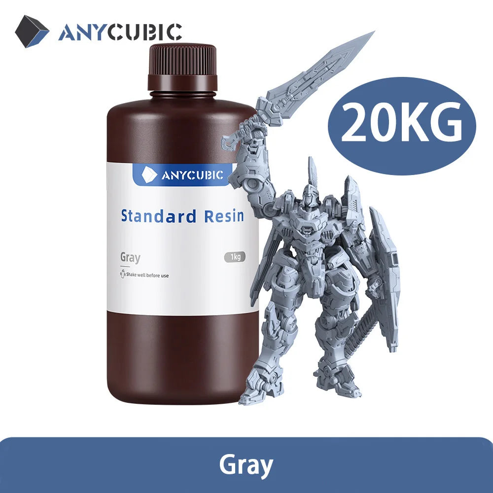 ANYCUBIC 1kg/10kg Liquid Photopolymer Standard Resin 405nm UV Resin For 3D Printer LCD Printing Resin Material For Photon Mono