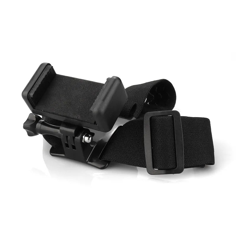 Head-Mounted Phone Camera Rig - POV Live Streaming & Video Recording Clip, Adjustable Head Strap Mount for Smartphone Accessorie