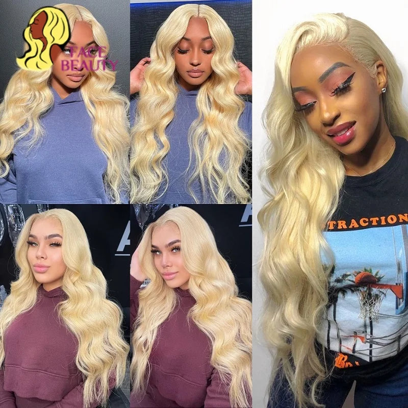 Facebeauty Color 613 Blonde Hair Weave 1/3/4 Bundles Peruvian Body Wave Remy Hair Bundle 8 To 30 inch Human Hair Weft Can Be Dye