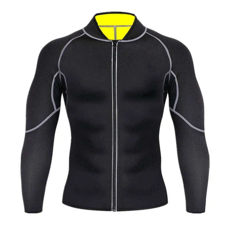 Men Slimming Sauna Sweat Suits Body Shaper Weight Loss Compression Coat Fat Burn Waist Trainer Hot Thermo Gym Leggings Shapewear