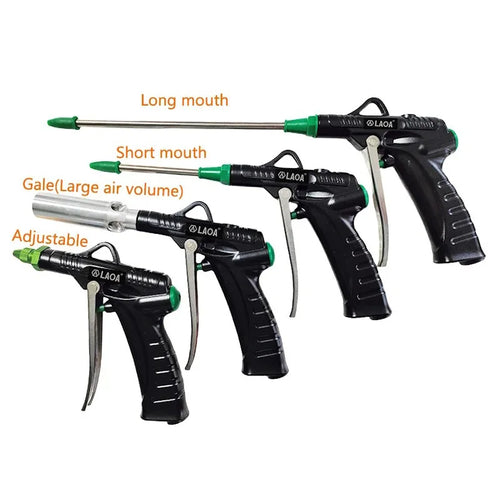 LAOA Aluminum Alloy Pneumatic Blow Gun High Pressure Dust Blower Nozzle Cleaning Tool for Compressor Portable Cleaning Supplies