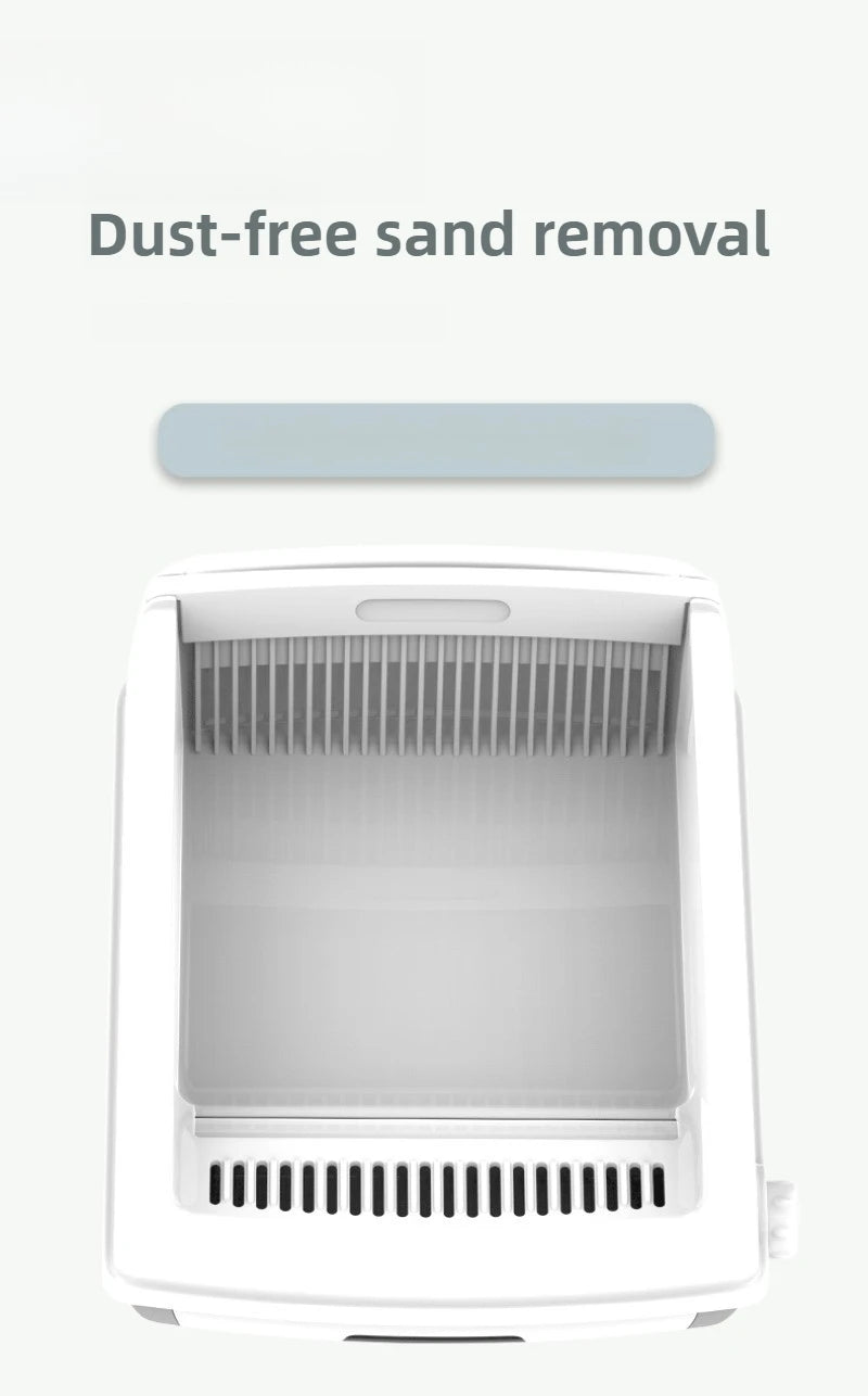 Semi-enclosed Large Cat Litter Box Easy To Clean Toilet Drawer Type Cat Bedpans with High Wall Non-Stick Leak Proof Cat Bedpans