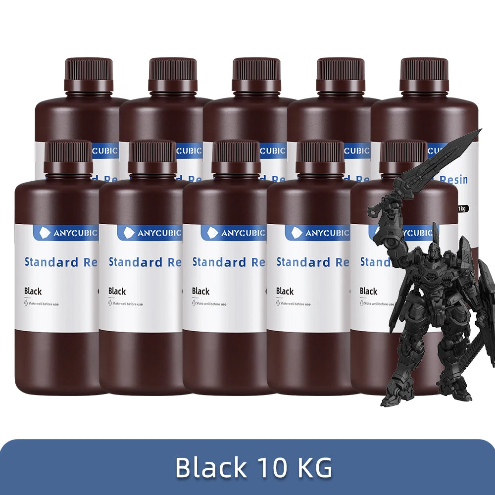 ANYCUBIC 1kg/10kg Liquid Photopolymer Standard Resin 405nm UV Resin For 3D Printer LCD Printing Resin Material For Photon Mono
