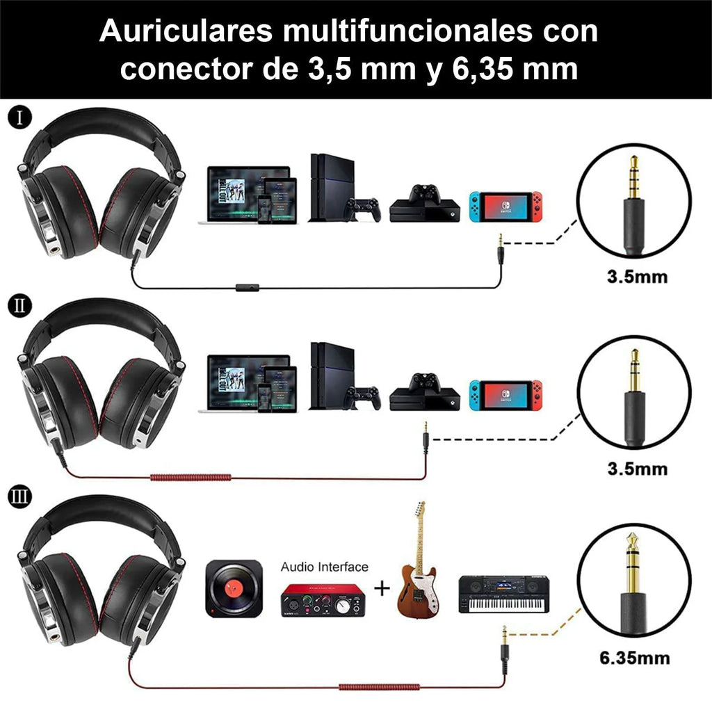 Oneodio Wired Headphones Professional Studio Pro 10/30/50 DJ Headphones With Microphone Over Ear HiFi Hi-Res Monitor Headset