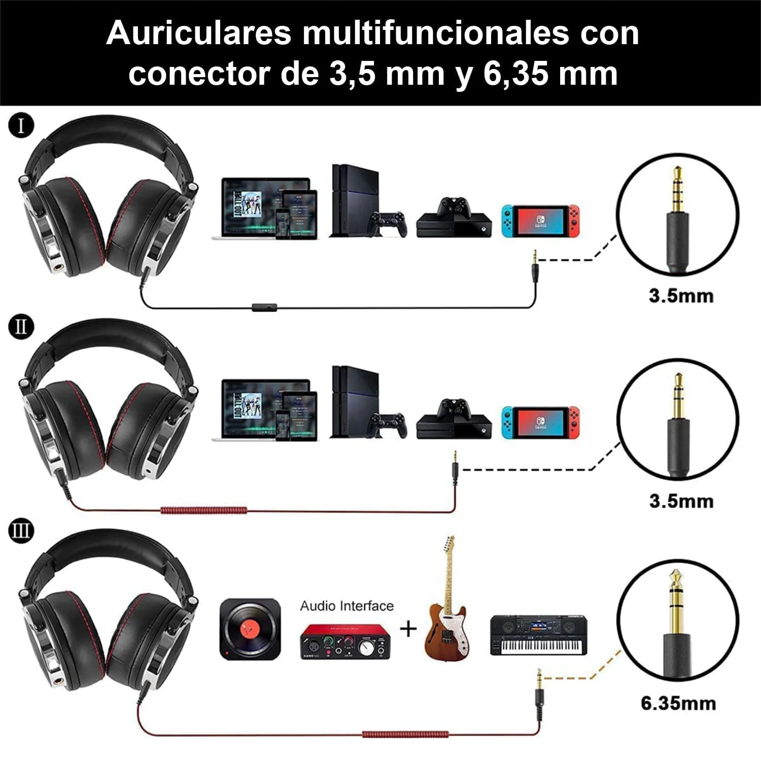Oneodio Wired Headphones Professional Studio Pro 10/30/50 DJ Headphones With Microphone Over Ear HiFi Hi-Res Monitor Headset