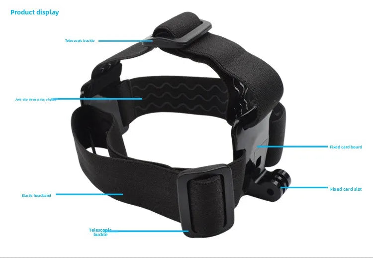 Head-Mounted Phone Camera Rig - POV Live Streaming & Video Recording Clip, Adjustable Head Strap Mount for Smartphone Accessorie