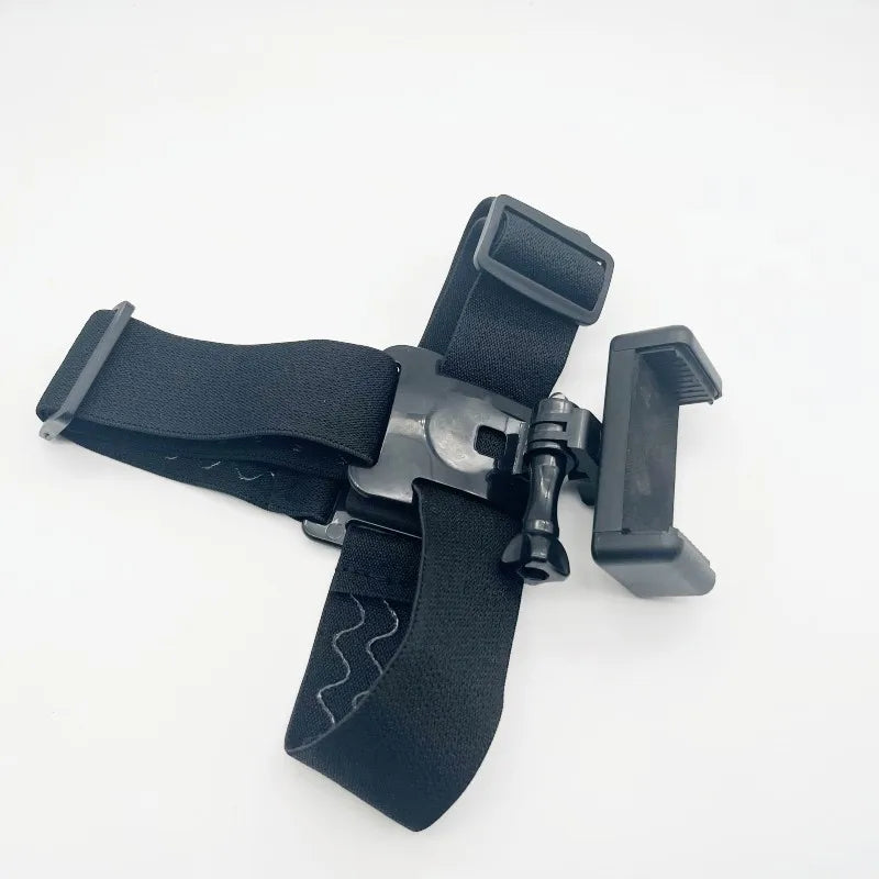 Head-Mounted Phone Camera Rig - POV Live Streaming & Video Recording Clip, Adjustable Head Strap Mount for Smartphone Accessorie