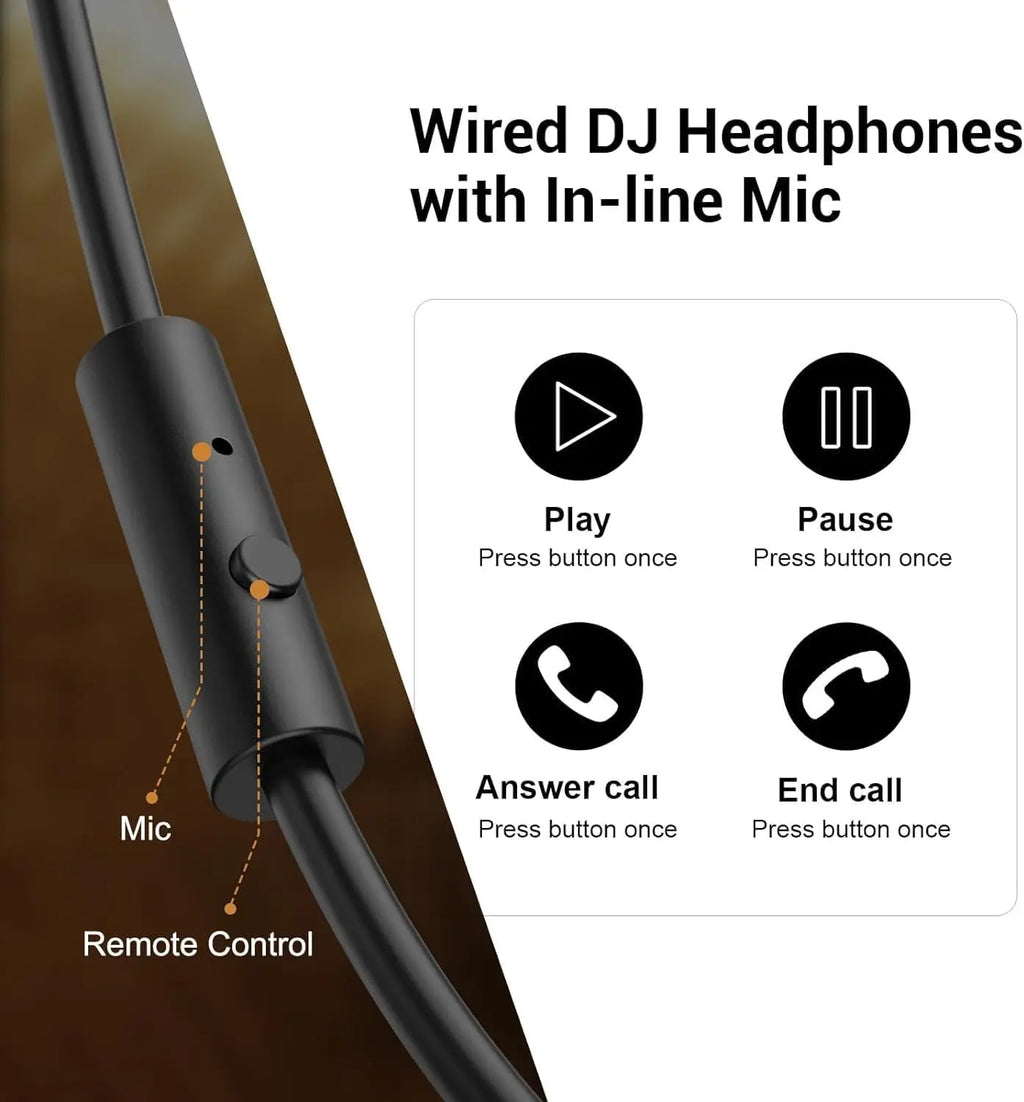 Oneodio Wired Headphones Professional Studio Pro 10/30/50 DJ Headphones With Microphone Over Ear HiFi Hi-Res Monitor Headset